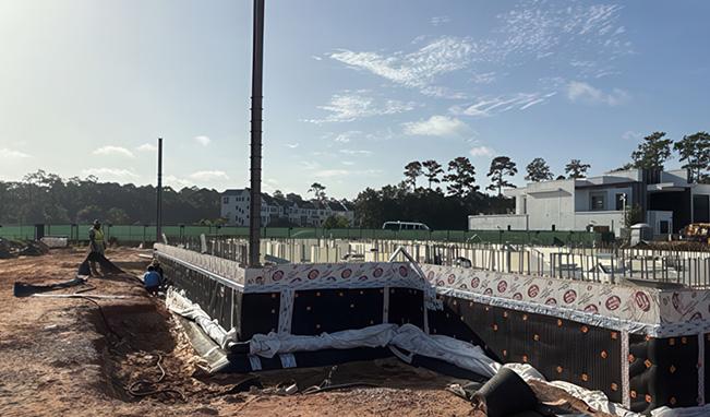 Foundation Waterproofing at Aria Isle