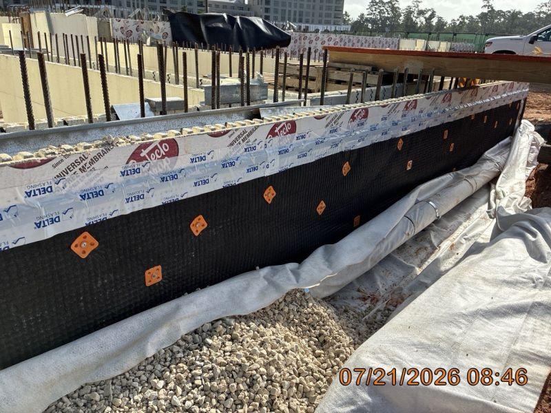 Foundation Waterproofing at Aria Isle