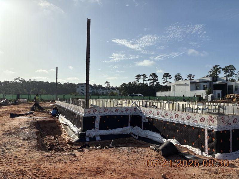 Foundation Waterproofing at Aria Isle