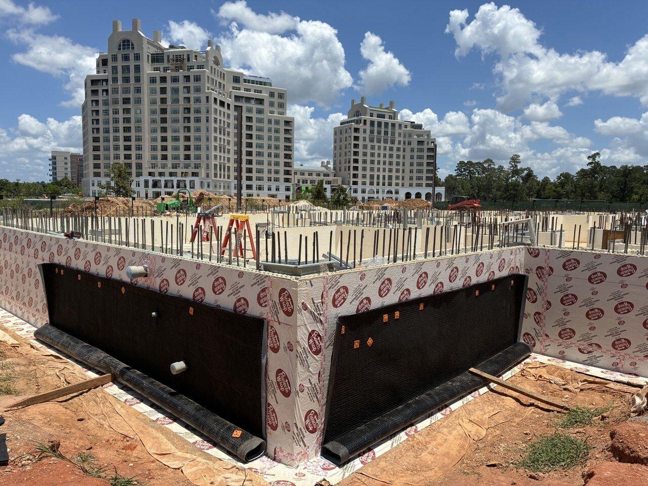 Foundation Waterproofing at Aria Isle
